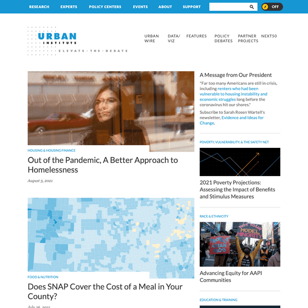Urban Institute website
