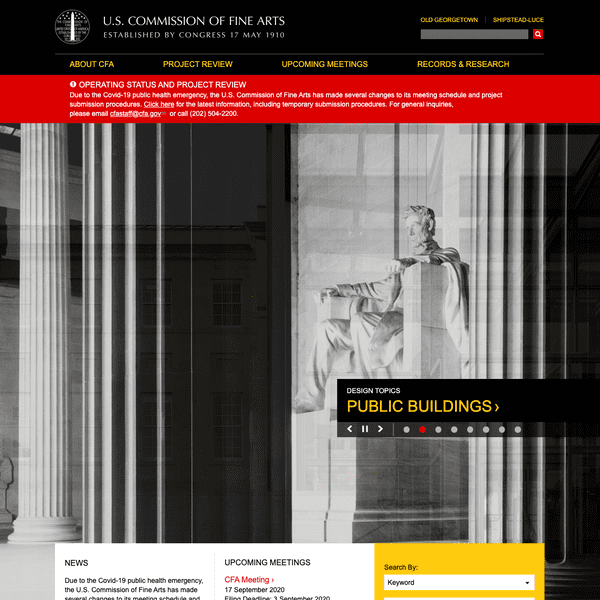 U.S. Commission of Fine Arts website