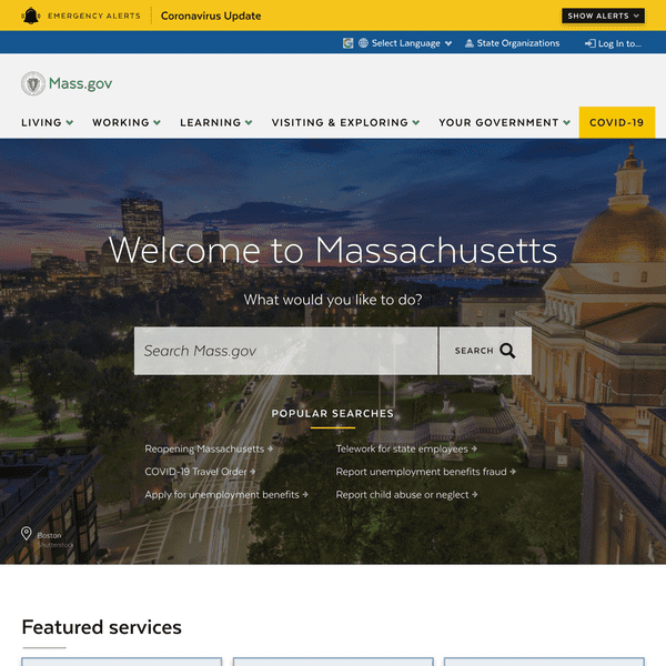 Commonwealth of Massachusetts website